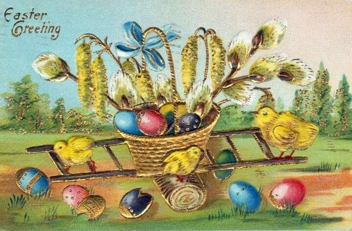 Nostalgische Osterkarte aus 1900